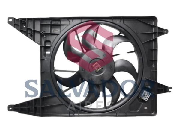 ELECTROVENTILADOR ORIGINAL DE RENAULT CON ENCAUSADOR 7 ALETAS 390mm