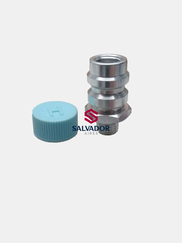 VALVULA DE SERVICIO R134A ALUMINIO ALTA M10X1.25
