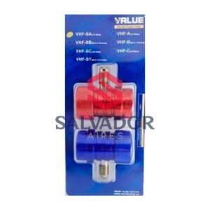 JUEGO DE ACOPLES RAPIDOS R134A 1/4 SAE