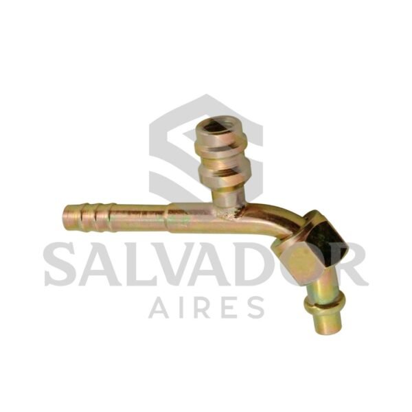CONEXION HIERRO CHO 90°  1-2 CON VALVULA R134A