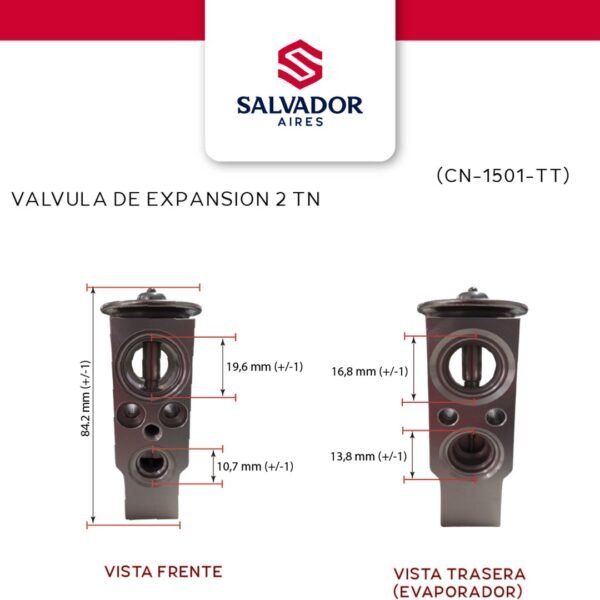 VÁLVULA DE EXPANSIÓN BLOCK PEUGEOT 306 2 TONELADAS - Imagen 2